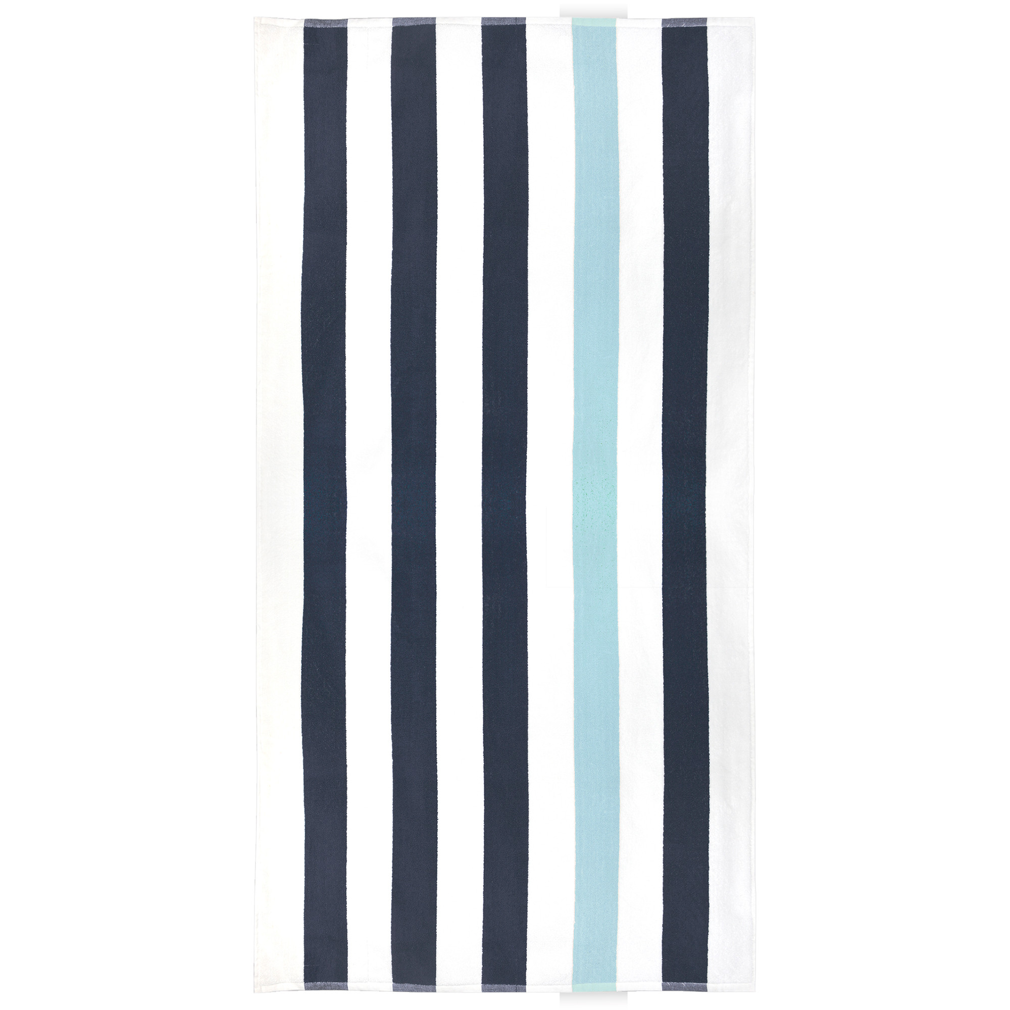 Prosop plaja Stripe Collection, Antracit/Bleu, 90x190 cm, 100% bumbac Terry Selection, 550 gr/mp